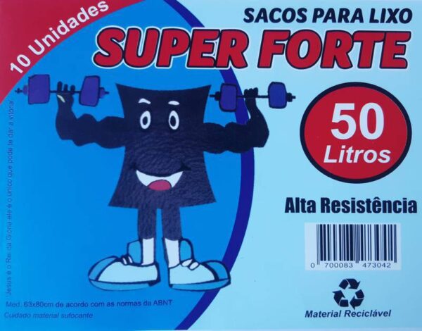 Super Forte Saco De Lixo 50 Lts