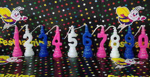 Vela Aniversario Nº1 cx c/10 velas